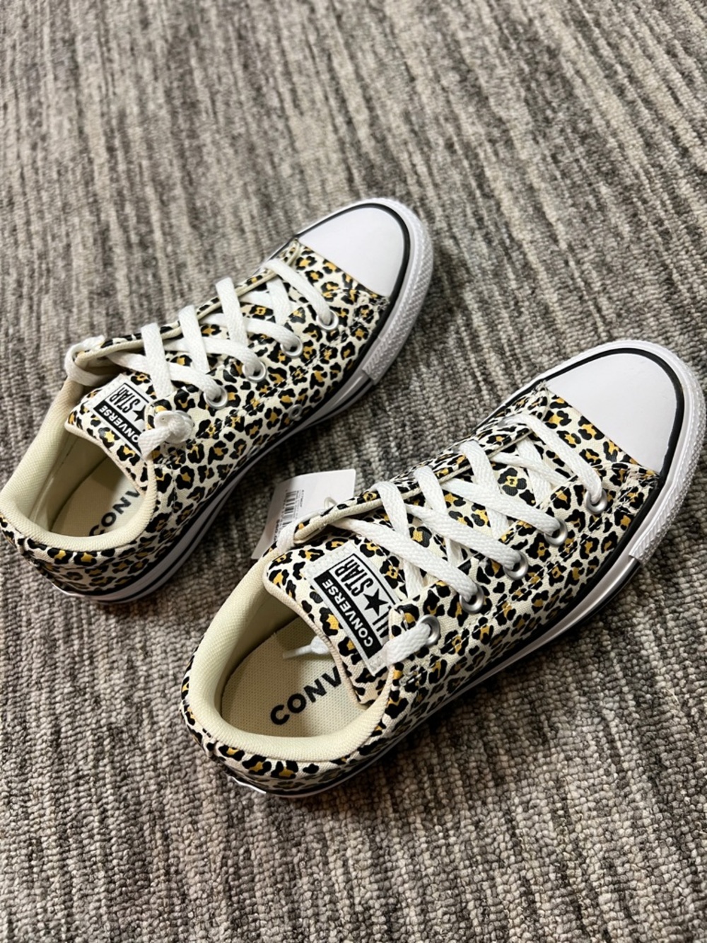 Converse Low Top Sneakers - Leopard Print Size 5.5 - Picture 6 of 11